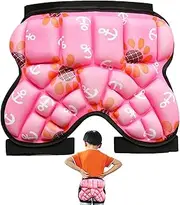 Children Padded Short - Protective Sports Butt Pad, Kids Hip Protection Sports Shorts | Thickened Skating Butt Pads Protectors Guard for Kids Protective Gear Scooter Ski(13.7x11x1.57 in)(Pink, Blue)