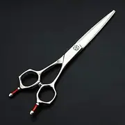 Professional Hair Cutting Shears, Professional Japan 9cr13 Steel 6 inch Curved Two Tail Makeup Cutting Barber Hairdressing Scissors Cut Shears