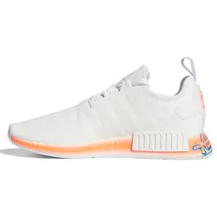 【現貨】ADIDAS ORIGINALS NMD_R1 女鞋 休閒 塗鴉 襪套 白 橘 藍【運動世界】FV7852