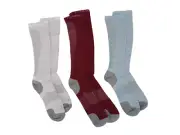 (3 PACK)TOMMIE COPPER Compression Over-the-Calf Socks BLUE/POM/WHITE SZ:LARGE