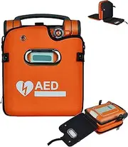 AED Defibrillator Storage Bag,Heavy-Duty AED Storage Bag,AED Medical Bag with Eye-Catching Orange Design,High-Density Rip-Stop and Waterproof Fabric, for Camping, Travel,Outdoor Sports