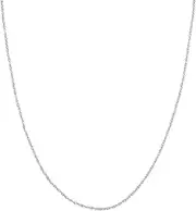 [JewelryWeb] 14k White Gold 1.5mm Sparkle Singapore Chain Necklace Lobster Claw Closure 41 Centimeters Chain-Necklace for Women and Men