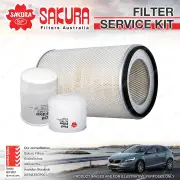 Sakura Oil Air Fuel Filter Service Kit for Mitsubishi FUSO Canter FG639 3.9L D