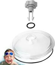 Uoqpty Pool Leaf Trap Cover Lid | Filtration Leaf Catcher Trap Cover,Pool and Spa Accessories with Ring and Valve for Debris and Sand