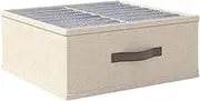 AIMALL Multi-Cell Clothes Storage Box with Bottom Plate 6.69-7.87 Inch Drawer Type Wardrobe Organizer for Pants and Clothes, Durable and Stackable Design, Beige or Grey