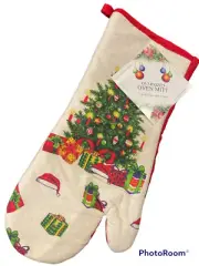 1~Oven Mitts Christmas Tree Design 7” x 14.5” (18 x 36 cm) Oversized