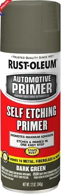 Rust-Oleum Self Etching Primer 12oz – Dark Green Automotive Spray Paint