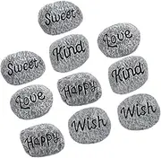 Toyvian 10pcs Polished Pebbles for Flowerpot Aquarium Decor Versatile Stones for Rock Gardens Pots Decorative Gravel for Fish Tank Landscaping