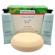 Crabtree & Evelyn Goatmilk Bar Soap & Hand Therapy Gift 3pc Set
