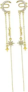 [VALICLUD] Moon Clip On Earrings by Non Piercing Earrings Star Design Fashion Earring for Women