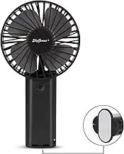 SkyGenius Portable Handheld Fan, 4000mAh Rechargeable Battery/USB Operated Mini Cooling Fan for Home Office Outdoors Travel Black