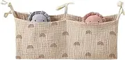 Baby Bedside Storage Bag | Crib Bedside Pocket | Portable Nursery Organization for Milk Bottles Toys Books Wipes Tissues Crib Accessories