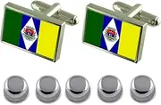 [Select Gifts] Shirt Dress Studs Itaguai City Rio de Janeiro State Flag Cufflinks