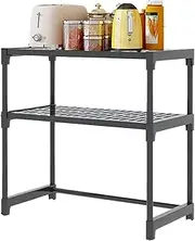 Microwave Shelf,Kitchen Countertops Organizer | Multi-Layer Organizer with High Weight Capacity for Appliances Utensils and Tableware