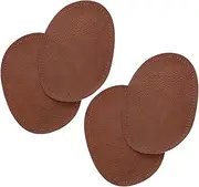 LIGHTAOTAO 2Pairs Oval Elbow Patches for Sweater and Jacket Repair Easy DIY Sewing Craft Appliques Durable PU Material Comfortable Protection for Clothing Accessories
