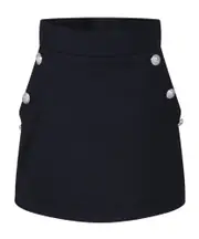 button-detail high-waisted miniskirt 14Y,13Y,12Y Black