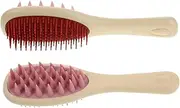 PACKOVE 2pcs Long Handle Scalp Brush with Silicone Handle Hair Washing Massage Comb for Exfoliating Wet Dry Hair and Scalp Care