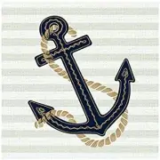 Harman Anchor Paper Napkin Nautical Blue Cocktail Pack of 20 5" x 5"