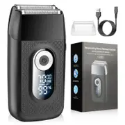 Professional Rechargeable Electric Shaver LCD Display Portable Cordless Men Reciprocating Razor Beard Trimmer