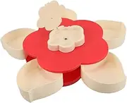 TOPPERFUN Rotating Snack Tray for Organized Food Storage Flower Shape Serving Box for Nuts and Candy Spacious Snack Organizer for Home and Party Use Design