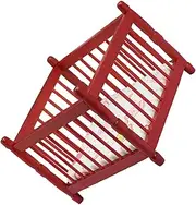 TOYANDONA Dollhouse Miniature Bed Toy for Boys and Girls 1:12 Scale Wooden Furniture Red Compact Easy to Store