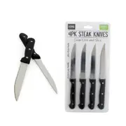 4pc Stainless Steel Non Swiss Made Serrated Steak & Tomato Knife Knives Paring