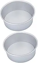 Zerodeko Non-Stick 8inch Round Cake Baking Mold Tray Aluminum Alloy Removable Bottom for Easy Demolding