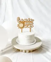 First Birthday - personalised sun cake topper - ONE