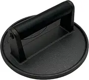 Meat Pan - Round Frying Pan, Bacon Steak Press With Heat Resistant Handle, Burger Crusher For Bacon Patties Sandwiches