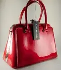 Ruby Red Radiance: Luxe Patent Leather for Bold Elegance P101