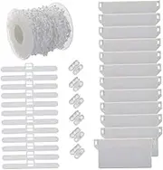 BESTYASH 1Set Vertical Blinds Replacement Parts Kit Louver Supplies with Bottom Chain Panel Hangers Clips for Living Room Bedroom Kitchen Curtains