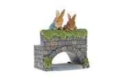 Beatrix Potter Peter Rabbit Miniature Figurine - Peter & Benjamin Bunny On The Bridge