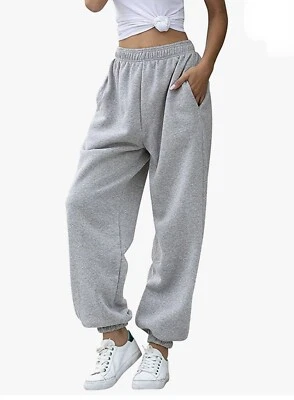 Women's Casual Cinch High Waist Small Dance Sport Running Jogging Harem Pants