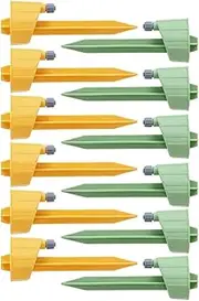 12 Pack Plant Watering Drippers, Automatic Insert Irrigation Devices, Self Watering Planter Spikes with Adjustable Control Valve Switch Design for Home Garden Office Plants 18 x 6 CM
