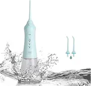 Cordless Water Flossers for Teeth, 300Ml Rechargeable Portable Oral Irrigator for Travel & Home - 3 Modes and 2 Jet Tips, IPX8 Waterproof