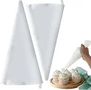 GHPKOTW Pack of 2 Professional Icing Bags, 26.5/30 cm Cotton Piping Bag, Reusable Cotton, Dishwasher Safe, Coated Cream Bag for Decorating Pastries, Cakes, Home Baking