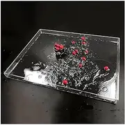 Photography Props Shooting Tray, Cosmetic Shooting Tray, Shallow Water Transparent Tank, 6/10CM Height Shooting Props Photography Storage Tray(50x50x6cm)