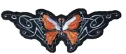 Lethal Threat Embroidered Patch Orange Butterfly Iron / Sew On Biker ST31029