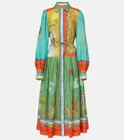[Alemais] Alémais Surrealist cotton maxi dress UK 12 multicoloured