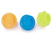 Dog Toys Colorful TPR 4" Durable Squeaky Tough Spiral Ball Toss Fetch Play Chew