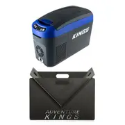 Adventure Kings 15L Console Fridge + Portable Steel Fire Pit