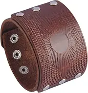 [GelConnie] Leather Braided Bracelet Women Wrap Bracelets Adjustable Wristband Rope Cuff Bangles Unisex Handmade Jewelry for Kids, Boys, Girls, Mens