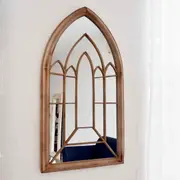 Window Arched Wall Mirror - Metal Frame
