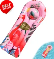 Flamingo Pool Float, Inflatable, Kids 4+ Years, Giant Mat/Lounger