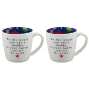 2PK Daddy Inside Out Tea/Coffee Office Novelty Gift Mug 400ml Funny Drinking Cup