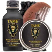 Hand Crafted Caveman Beard Oil Set KIT Growth Oil, Balm, FREE Comb New Arrival!