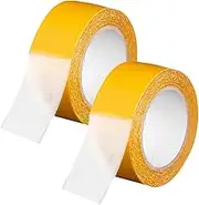 Mounting Tape Heavy Duty 2 Rolls of Double Sided Tape 5cm x 20m Carpet Tape Ultra Sticky No Residue for Walls Rugs Fabric