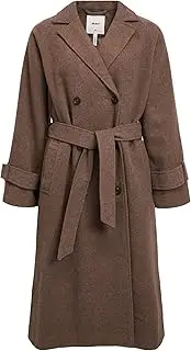 [Object] Women's Objkeily L/S Coat Noos, Sepia/detail: check, XS-S