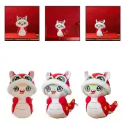 Chinese Snake Plush Toy Lovely Spring Festival Decor for Holiday Table Home