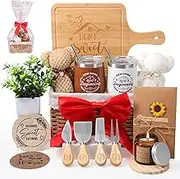 RimCereal House Warming Gifts Basket 21 Pieces Housewarming Gift for New Apartment Closing Gifts for Buyers Couples Women Men New Homeowners Gift Ideas Set(Camel)